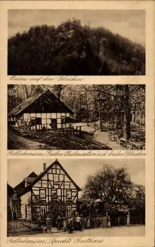 Ak Gelliehausen Gleichen in Niedersachsen, Ruine, Specht's Gasthaus