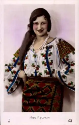 Ak Miss Rumänien, Schönheitskönigin, Portrait