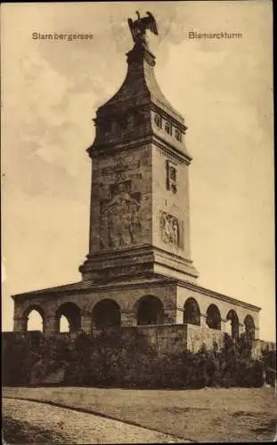 Ak Berg am Starnberger See Oberbayern, Bismarckturm