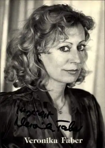 Ak Schauspielerin Veronika Faber, Portrait, Autogramm