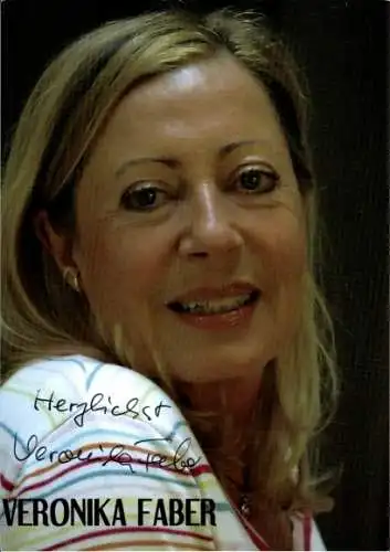 Ak Schauspielerin Veronika Faber, Portrait, Autogramm