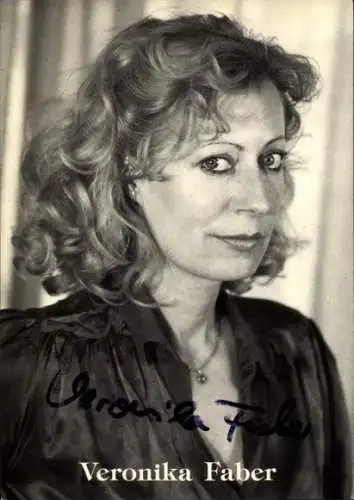 Ak Schauspielerin Veronika Faber, Portrait, Autogramm