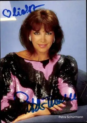 Ak Fernsehmoderatorin Petra Schürmann, Autogramm