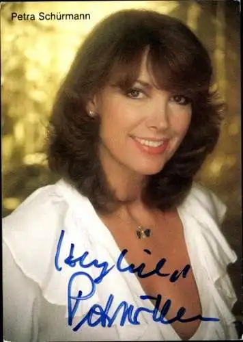 Ak Fernsehmoderatorin Petra Schürmann, Portrait, Autogramm