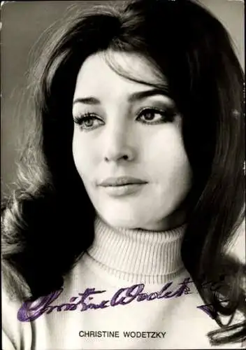 Ak Schauspielerin Christine Wodetzky, Portrait, Autogramm