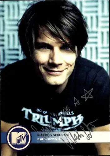 Ak Moderator Markus Schultze, Portrait, MTV, Autogramm