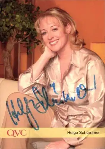 Ak Moderatorin Helga Schümmer, Portrait, Autogramm