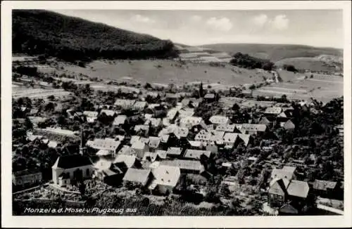 Ak Osann Monzel an der Mosel, Fliegeraufnahme