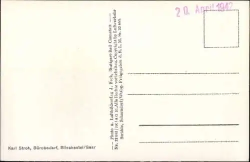 Ak Lautzkirchen Blieskastel im Saarland, Fliegeraufnahme