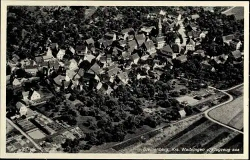 Ak Steinenberg Rudersberg in Württemberg, Fliegeraufnahme, Gasthaus zur Krone