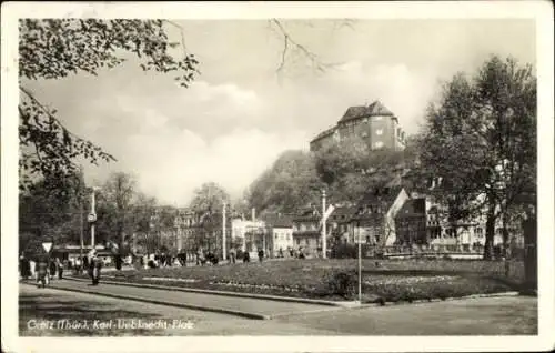 Ak Greiz im Vogtland Thüringen, Karl Liebknecht Platz