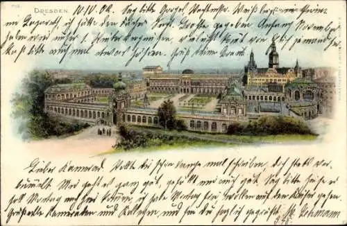 Litho Dresden Altstadt, Königlicher Zwinger