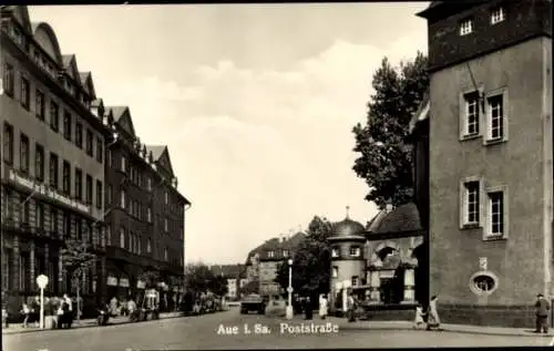 Ak Aue im Erzgebirge Sachsen, Poststraße