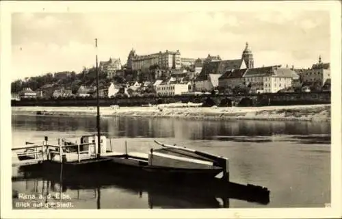 Ak Pirna an der Elbe, Gesamtansicht