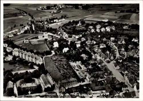 Ak Ansbach in Mittelfranken Bayern, Fliegeraufnahme