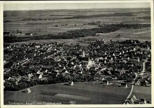 Ak Türkheim in Schwaben, Fliegeraufnahme