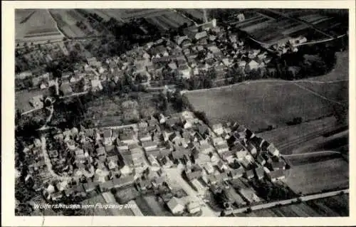Ak Wülfershausen an der Saale Unterfranken, Fliegeraufnahme