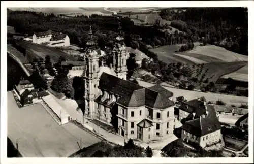 Ak Vierzehnheiligen Bad Staffelstein am Main Oberfranken, Basilika Vierzehnheiligen, Fliegeraufnahme