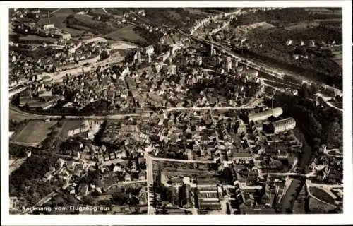 Ak Backnang in Baden Württemberg, Fliegeraufnahme