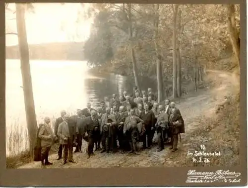 Foto Schlaubetal Brandenburg, Wanderer, Gruppenaufnahme 1926