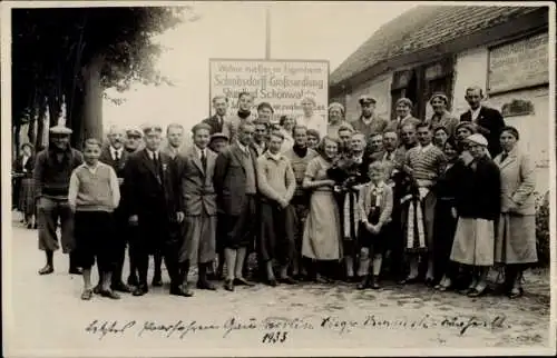 Foto Schönwalde Glien Havelland, Großsiedlung Schrobsdorff, Paarfahren 1933