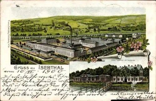 Litho Semil Semily Region Reichenberg, Spinnerei, Hotel Iserthal, Veranda