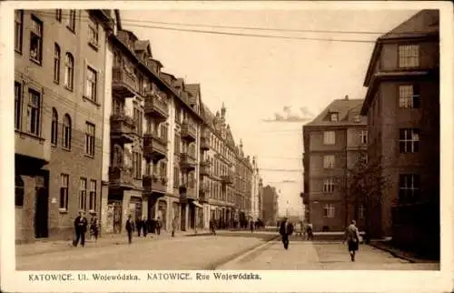 Ak Katowice Kattowitz Oberschlesien, Ul. Wojewodzka