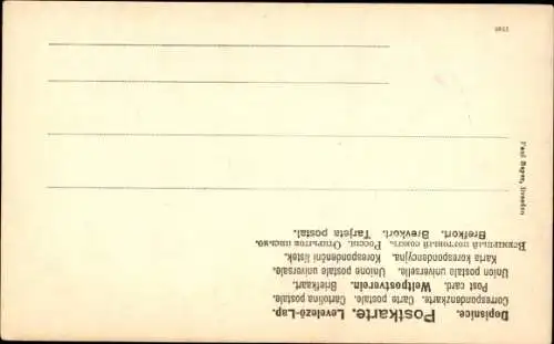 Ak Soldat in Uniform, Karikatur, Geschlossene Augen