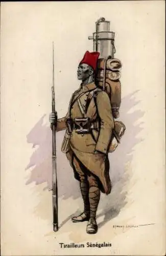 Künstler Ak Latoux, E., Tirailleurs Senegalais