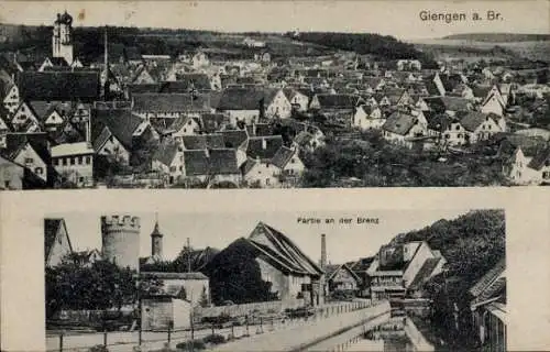 Ak Giengen an der Brenz, Gesamtansicht, Brücke