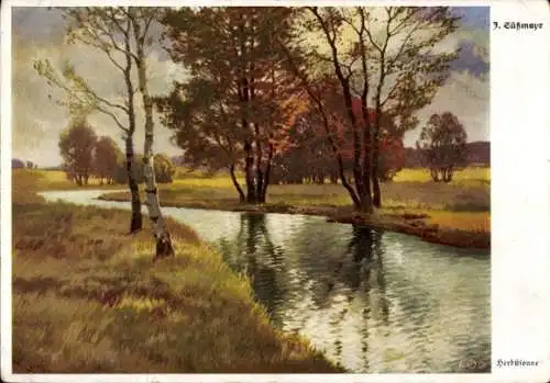 Künstler Ak Süßmayr, Josef, Herbstsonne, Birke