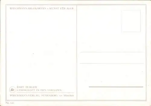 Künstler Ak Burger, Josef, Landschaft in den Voralpen