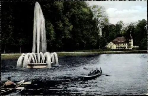 Ak Bad Iburg am Teutoburger Wald, Charlottensee, Springbrunnen