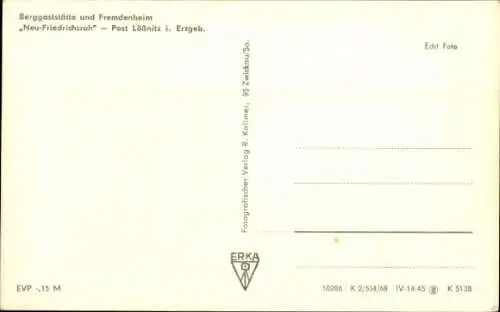 Ak Lößnitz im Erzgebirge, Berggaststätte Neu Friedrichsruh