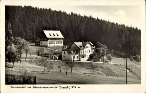 Ak Steinheidel Breitenbrunn im Erzgebirge, Schwarzwassertal, Gasthof Steinheidel