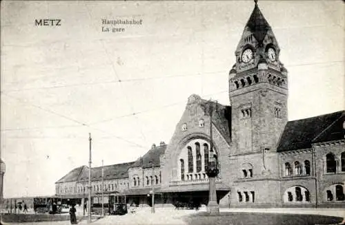 Ak Metz Moselle, Hauptbahnhof