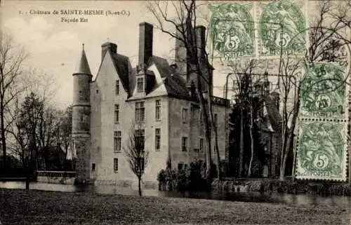 Ak Sainte Mesme Yvelines, Schloss, Ostseite