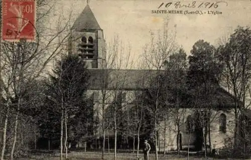 Ak Sainte Mesme Yvelines, Kirche