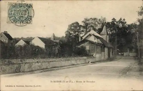 Ak Sainte Mesme Yvelines, Route de Dourdan