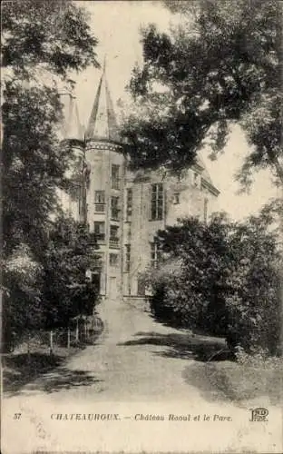 Ak Châteauroux Indre, Schloss Raoul, Park