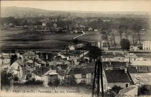 Ak Triel Yvelines, Panorama, Au loin Vernouillet