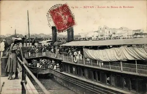 Ak Royan Charente Maritime, Ankunft des Bordeaux-Bootes