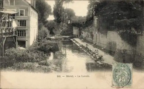 Ak Moret sur Loing Seine et Marne, Lavoir