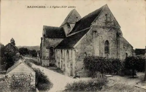 Ak Bazoches Aisne, Kirche