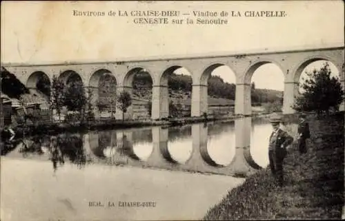 Ak La Chapelle-Geneste Haute-Loire, Brücke, Senouire