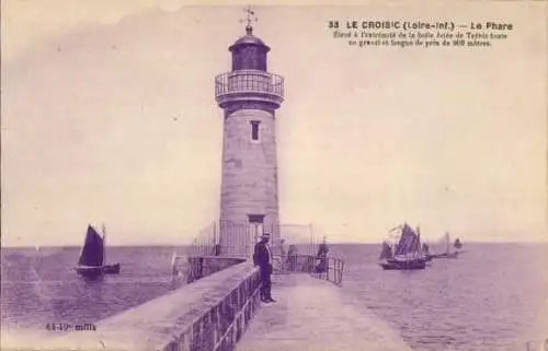 Ak Le Croisic Loire Atlantique, Leuchtturm