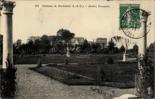 Ak Rochefort en Yvelines, Schloss, Jardin Francais