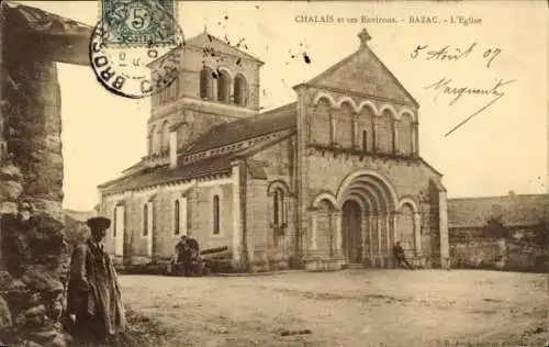 Ak Bazac Charente, Kirche