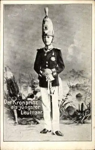 Ak Kronprinz Wilhelm von Preußen, Als jüngster Leutnant