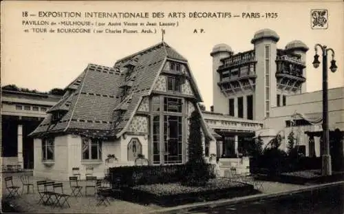 Ak Paris Frankreich, Internationale Ausstellung für dekorative Kunst 1925, Mulhouse Pavillon